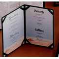 Quality Menu Cover Folder w/ White Board Ribboned Panels (5 1/2"x8 1/2")